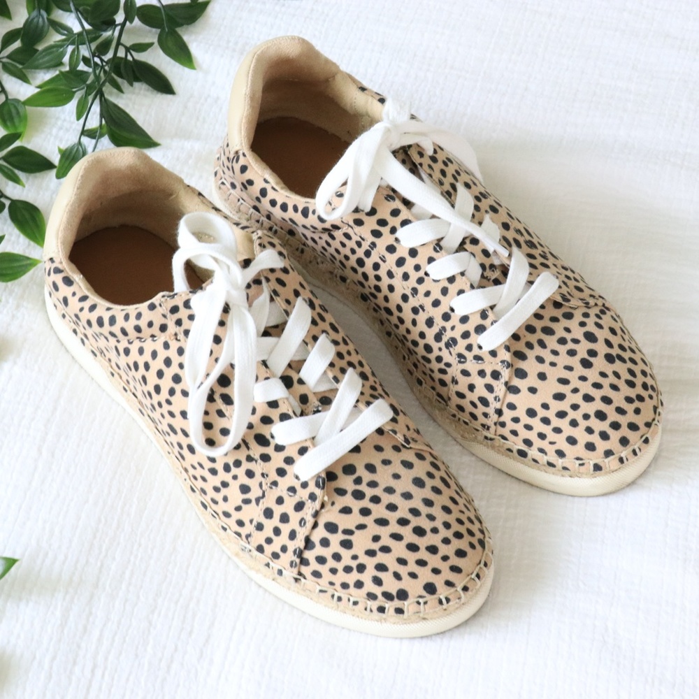 Universal Thread Tan and Black Polka Dot Sneakers